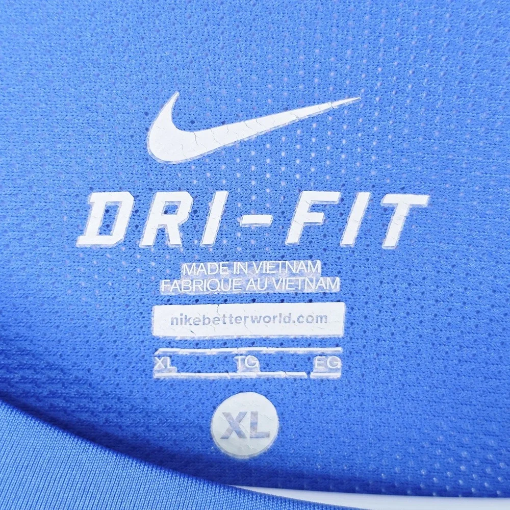 Nike Dri Fit Men's XL Blue Long‎ Sleeve Training Shirt Style 408329-493 Stretch